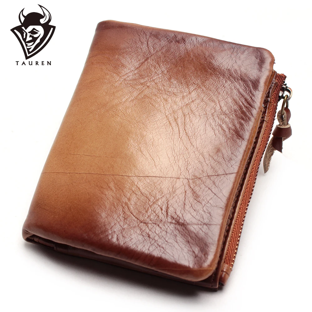 2021 New Arrival Genuine Leather Men's Wallet For Men Small Zipper Organizer Wallets Cash Carteira Man Coin Purses