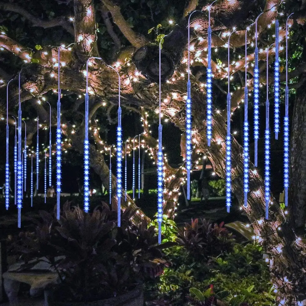 Luzes de led à prova d\'água, luzes de chuva em caso de queda para decoração de festa e natal conectáveis d25