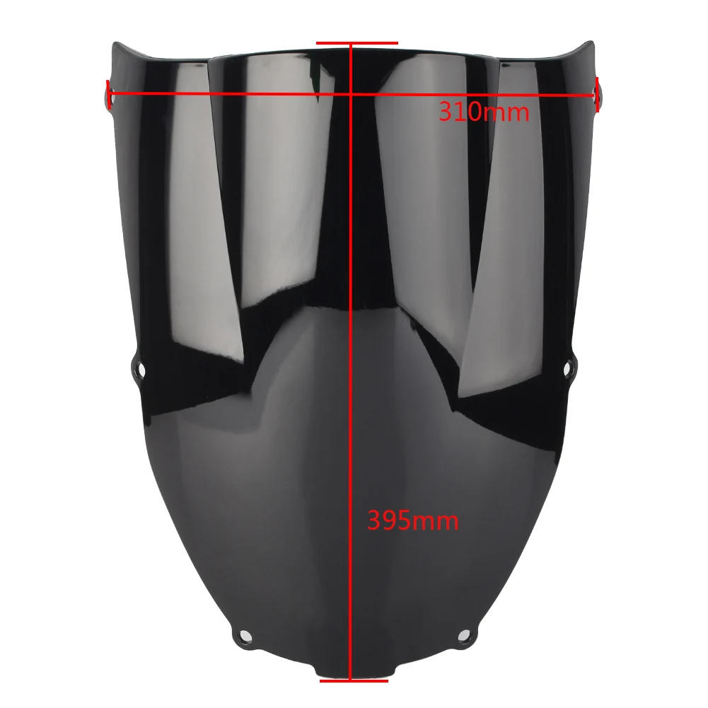 ZX-6R Motorcycle Windshield Windscreen Double Bubble For Kawasaki Ninja ZX6R 2000 2001 2002  ABS Plastic