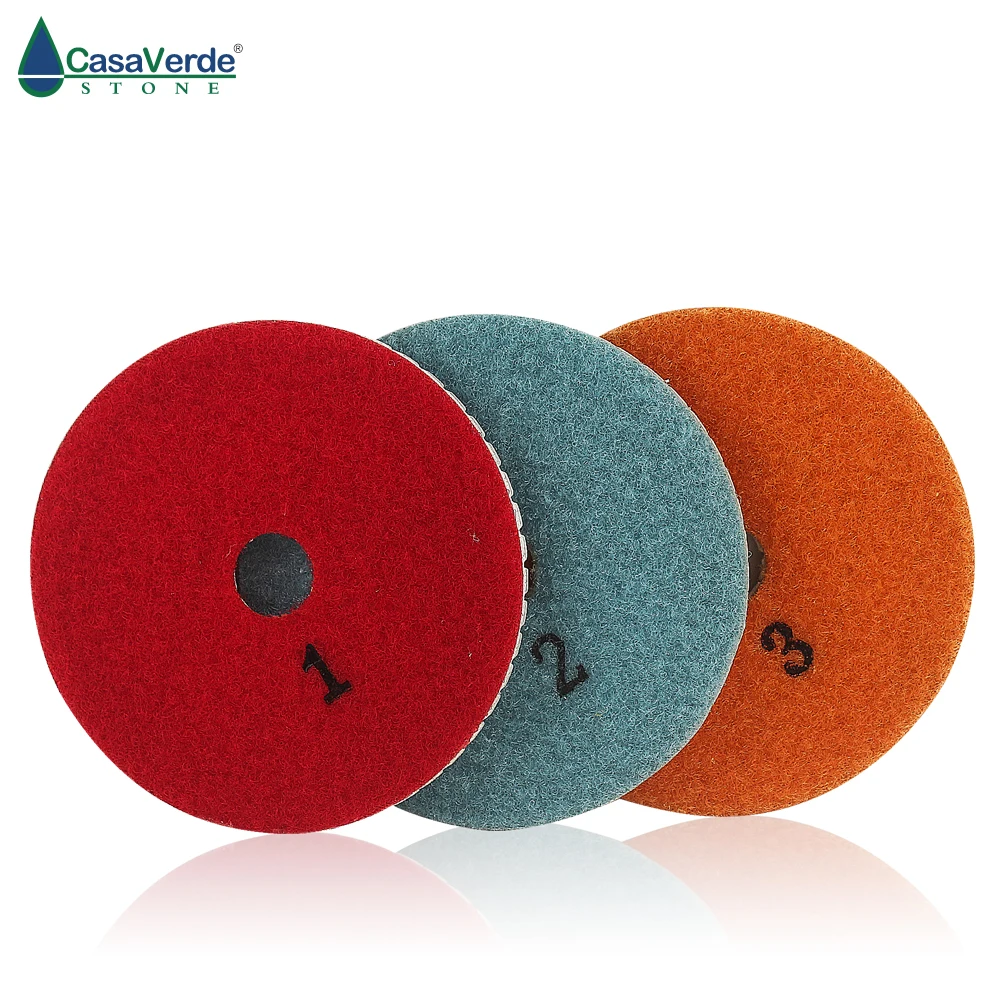 DC-LFW3PP02 4 inch kim cương đánh bóng pads 100mm ướt sử dụng của chất lượng cao 3-bước đánh bóng miếng đệm
