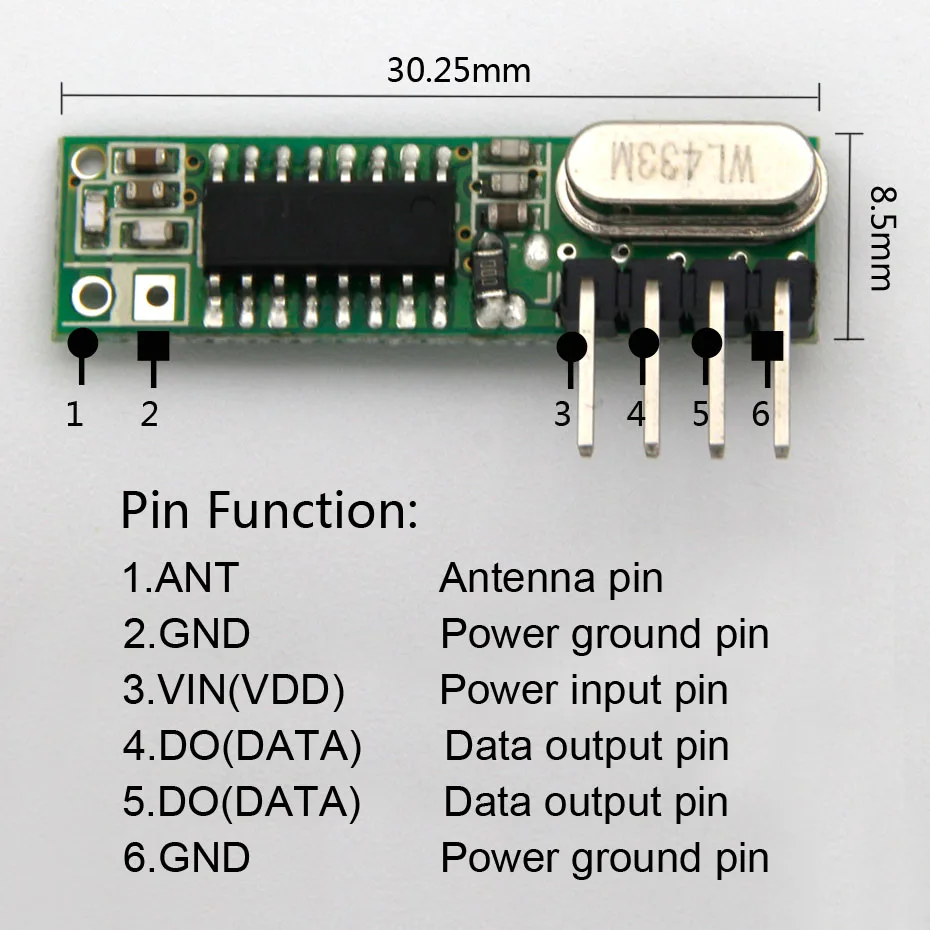 1 Set RF Module 433 Mhz Superheterodyne Receiver And Transmitter Kit With Antenna For Arduino Uno Diy Kits 433mhz Remote Control