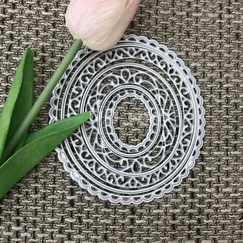 Grace Oval Metal Cutting Dies Creative Expressions Craft Dies tags and frames Dies Cut for Scrapbooking Album Cards Decorative