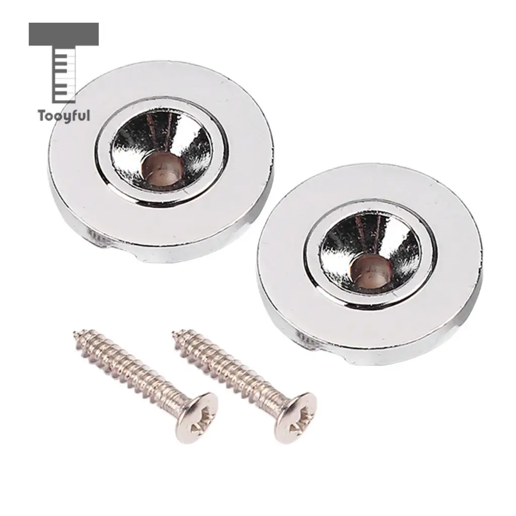 2pcs Steel Guitar String Trees Retainer Buckle Bass Accessory with Screw Guide for Electric Bass Guitar Parts Replacement Chrome image 3
