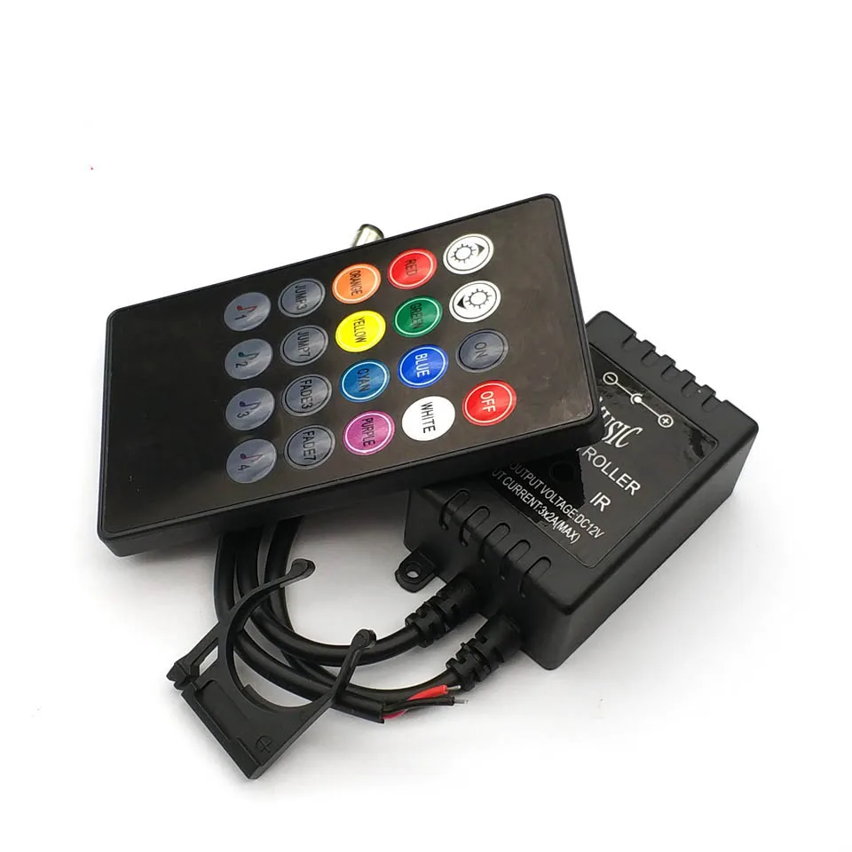 20 Phím Âm Nhạc Tiếng Nói Bộ Điều Khiển Cảm Biến Âm Thanh Điều Khiển Hồng Ngoại Từ Xa Thực Tế Nhà Đảng RGB 3528 5050 Dây Đèn LED Ánh Sáng RGB bộ Điều Khiển