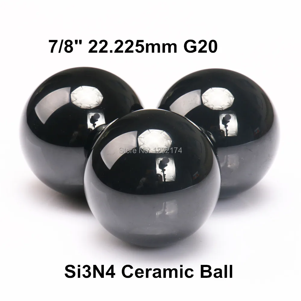 

7/8" 22.225mm Silicon Nitride Ceramic Ball Si3N4 Grade G20 2PCS/Lot 22.225mm ceramic ball