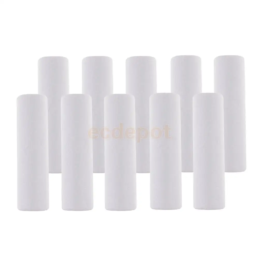 10 Pieces Blank White Cylinder Shape Styrofoam Foam Material for Kids Art Craft DIY Christmas Ornament Decoration