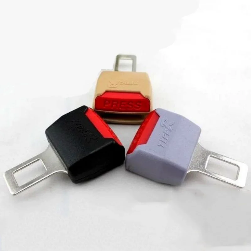 

2 Color 1 Pc Car Seat Belt Clip Extender Safety Seatbelt Lock Buckle Plug Thick Insert Socket Black / Beige