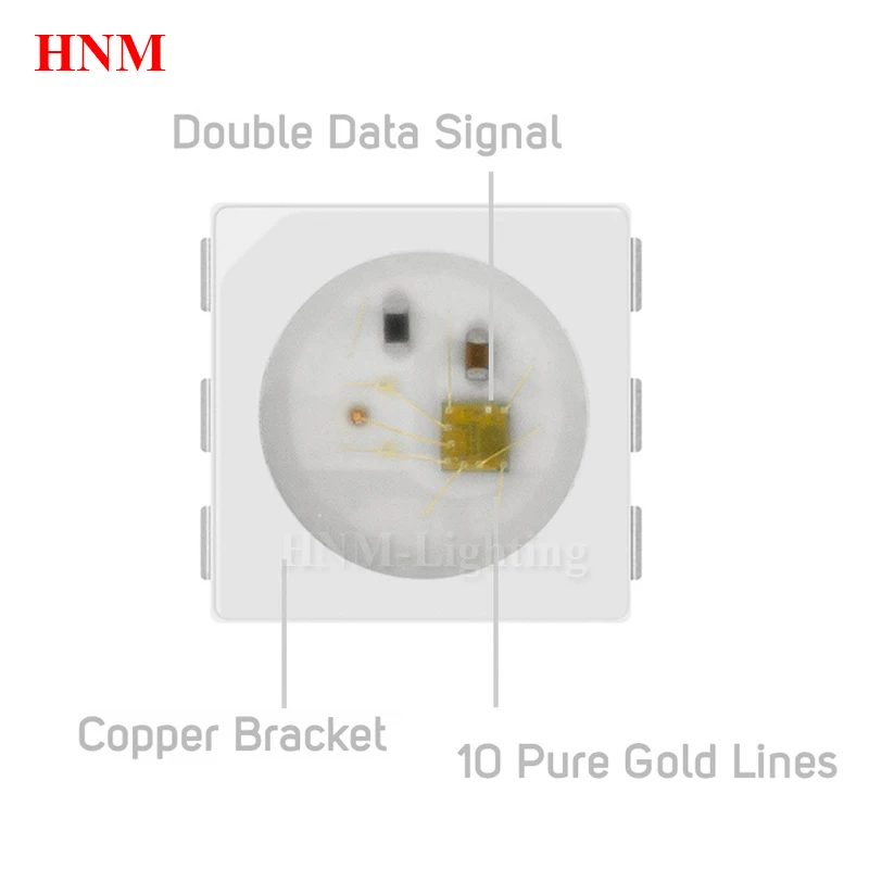 WS2813B LED Chip 5050 SMD RGB LED WS2813;Dual-signal Intelligent Control Integrated LED Light Source;Refresh Frequency 2KHz/s