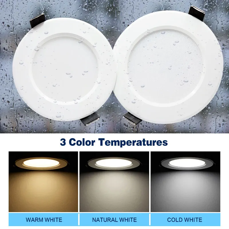Faretto da incasso a LED impermeabile dimmerabile AC220V 230V 5W 7W 9W 12W 15W 18W 24W LED lampada da interno faretto da incasso a LED per bagno