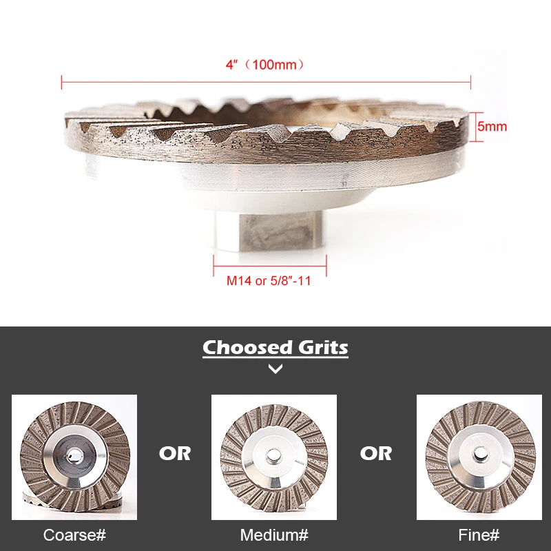 DC-ACW 1pcs/carton diameter 100mm (4 inch)  aluminum backer diamond grinding wheels for grinding stone