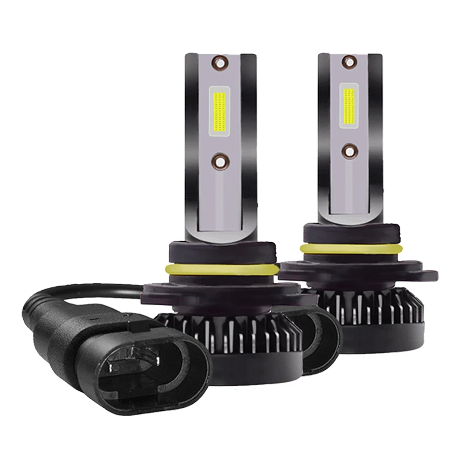 

2 шт. 9005 COB светодиодный ные фары, лампы дальнего/ближнего света, комплект 6000K DC9V-32V 8000LM IP68