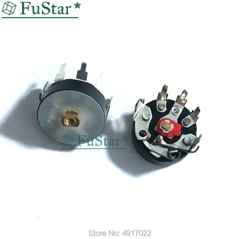 10PS/LOT 10K RV12 Straight Angle Radio Potentiometer RV12MM B503 B103 B10K B50K Power Amplifier Volume Potentiometer With Switch