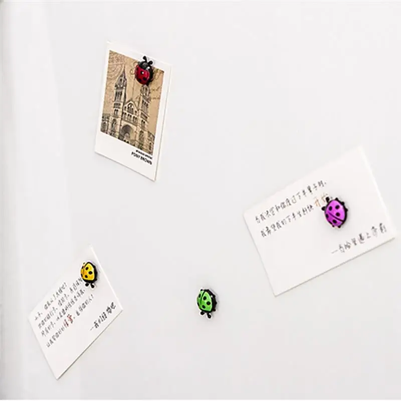 Creative Ladybug Plastic Multi-Function Magnet Refrigerator Stickers Cartoon Magnetic Stickers Message Photo Magnetic Stickers