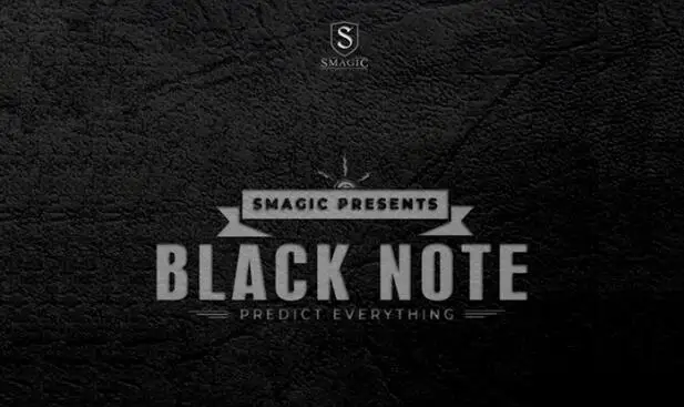 BLACK NOTE by Smagic Productions Gimmick Mentaliam Magic Tricks Illusions Close up Magic Prediction Fun Magia Props Magician Toy