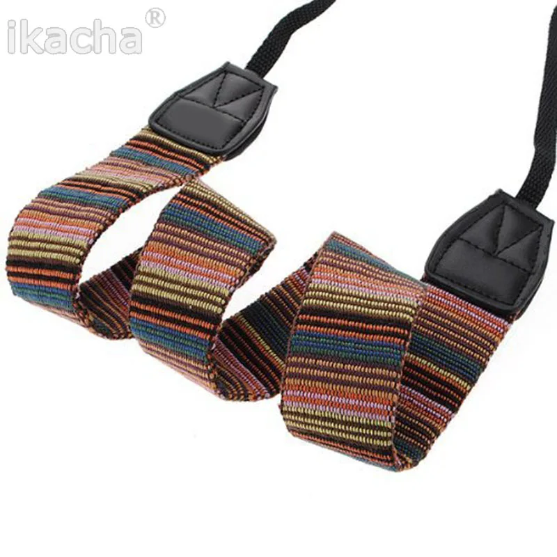 Vintage Style Stripes Neck Camera Straps Shoulder Belt Grip For DSLR For Nikon Canon Sony Pentax