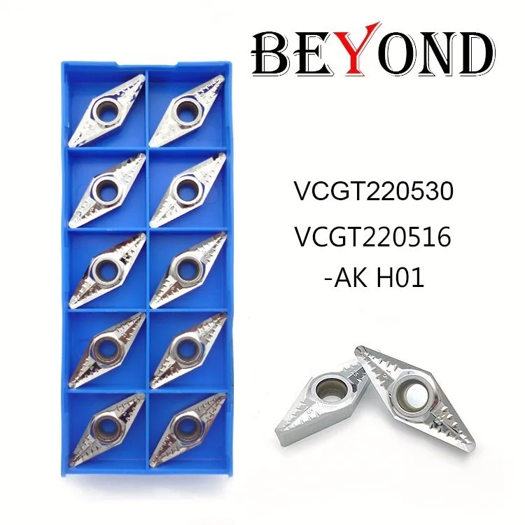 BEYOND VCGT 220516 220530 VCGT220516-AK VCGT220530-AK H01 Processing Copper and Aluminum Carbide Inserts Turning Lathe Cutter