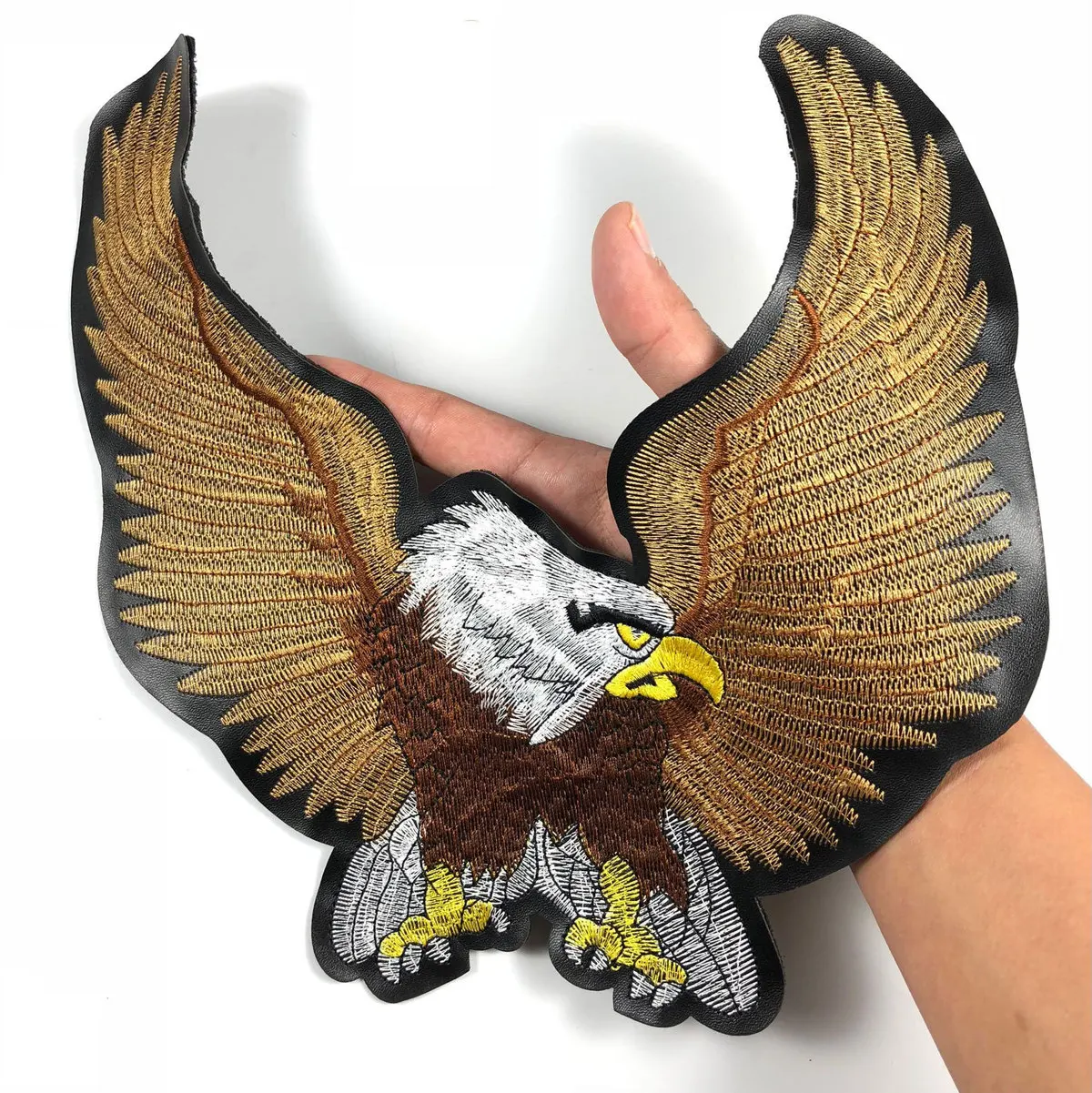 Toppe da motociclista ricamate in pelle PGY per Jeans giacca da uomo abbigliamento Eagle Animal Punk Style Patch Stickers su moto Parches