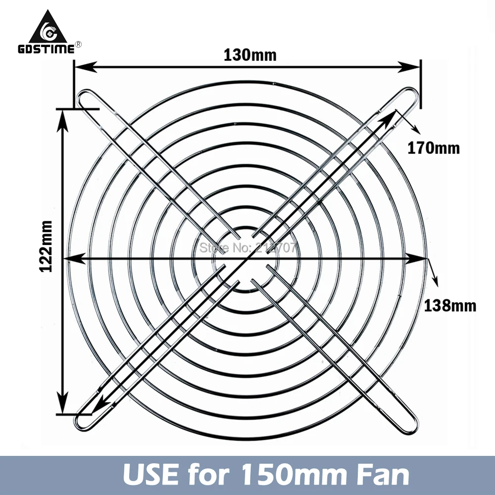 

2PCS Gdstime 150mm Fan Grill Metal Wire Finger Guard Protector Covers