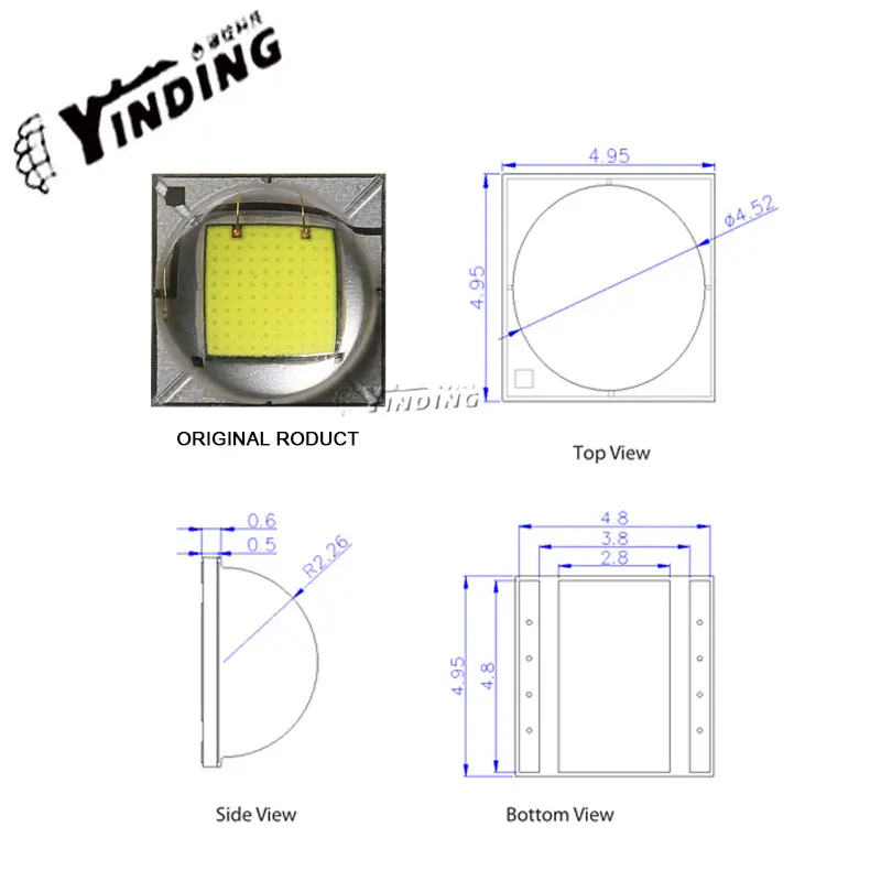 10pcs SST-40 10W high power led lamp beads Cool White flashlight light source wick can replace XML2 LED Light Emitter