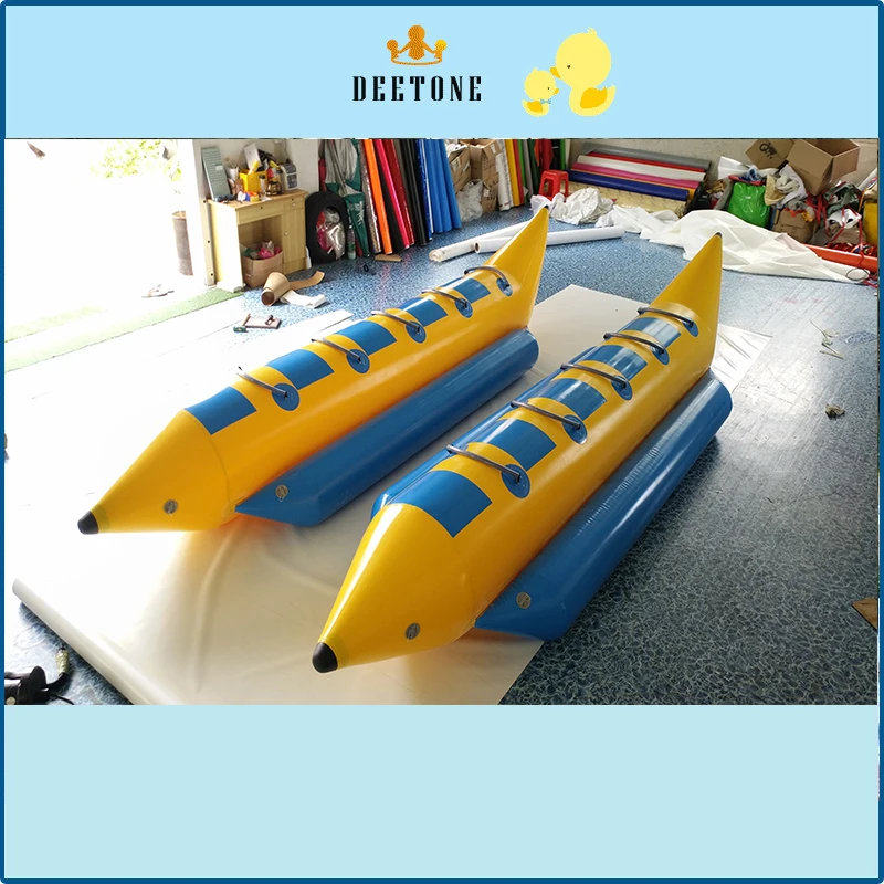 

5 person seat inflatable flying fish banana boat, inflatable flying fish/ocean drag forward game, with an air pump