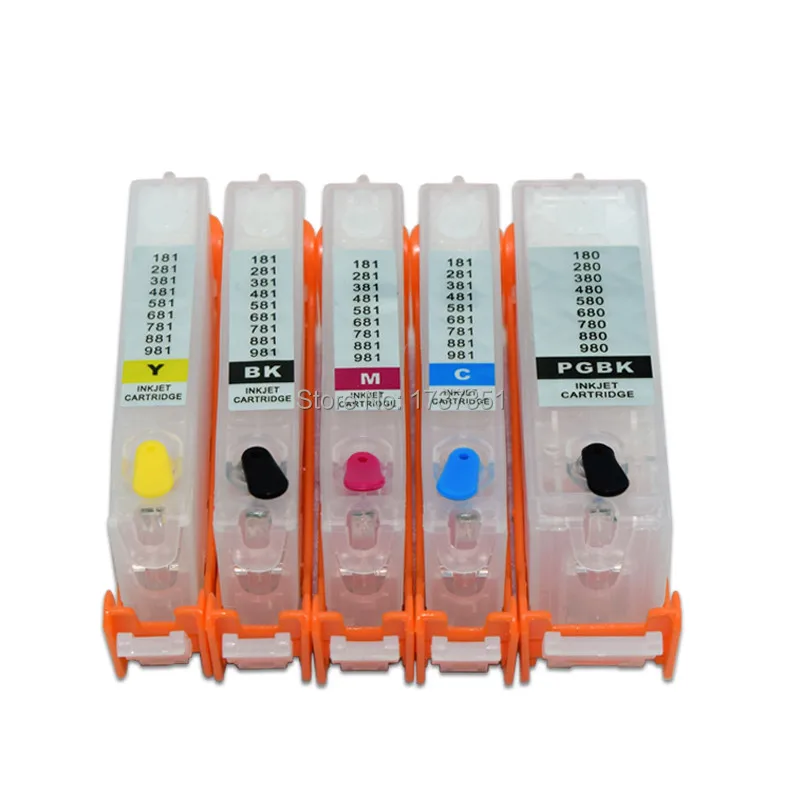 

5 Color PGI-280 CLI-281 Refill Ink Cartridge with Chip for Canon PIXMA TR7520 TR8520 TS6120 Printer