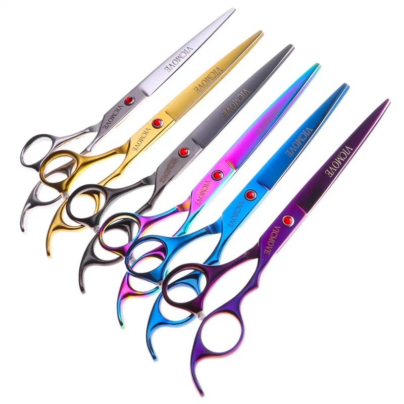 

VICMOVE Professional Hairdressing Scissors 7 Inch Hair Cutting Barber Shears pet scissors 6 colors available