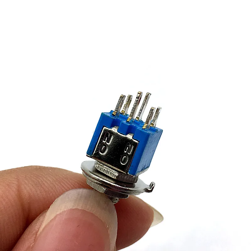 5pcs Mini Locking Toggle Switch SPDT 3 Pin ON ON Rocker Switch 3A 125VAC DPDT 6Pin 2 Position