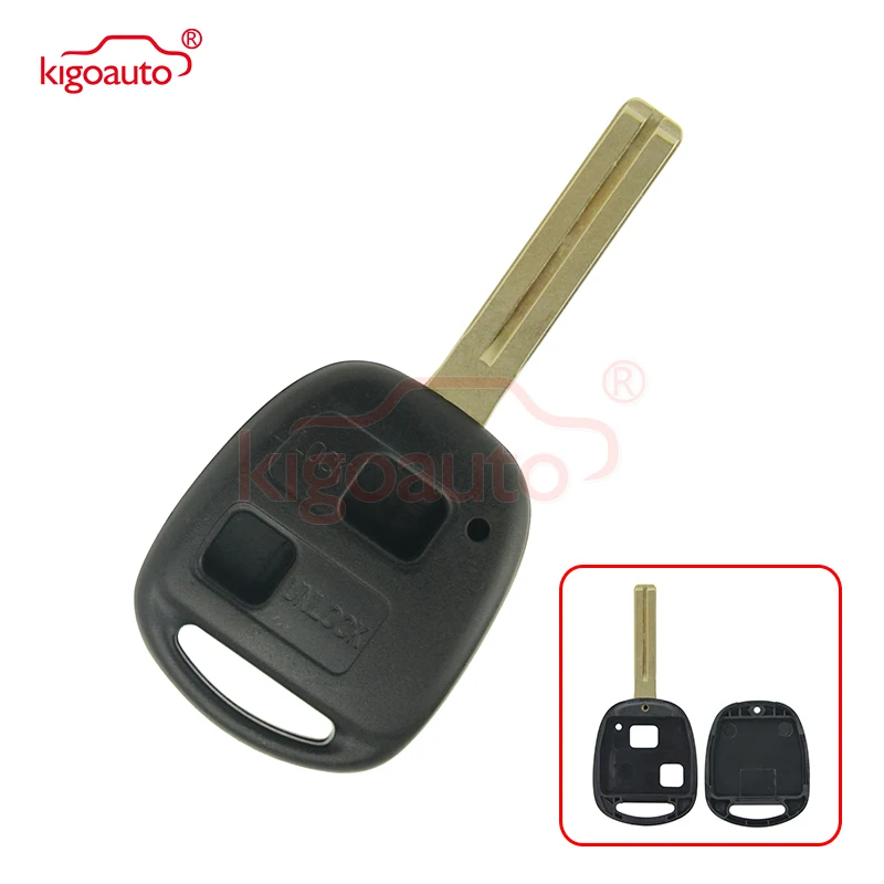 Kigoauto Remote Key Shell 2 Button for Lexus Toy48 Short Key Blade ES350 IS250 IS350 SC430 2005 2006 2007 2008