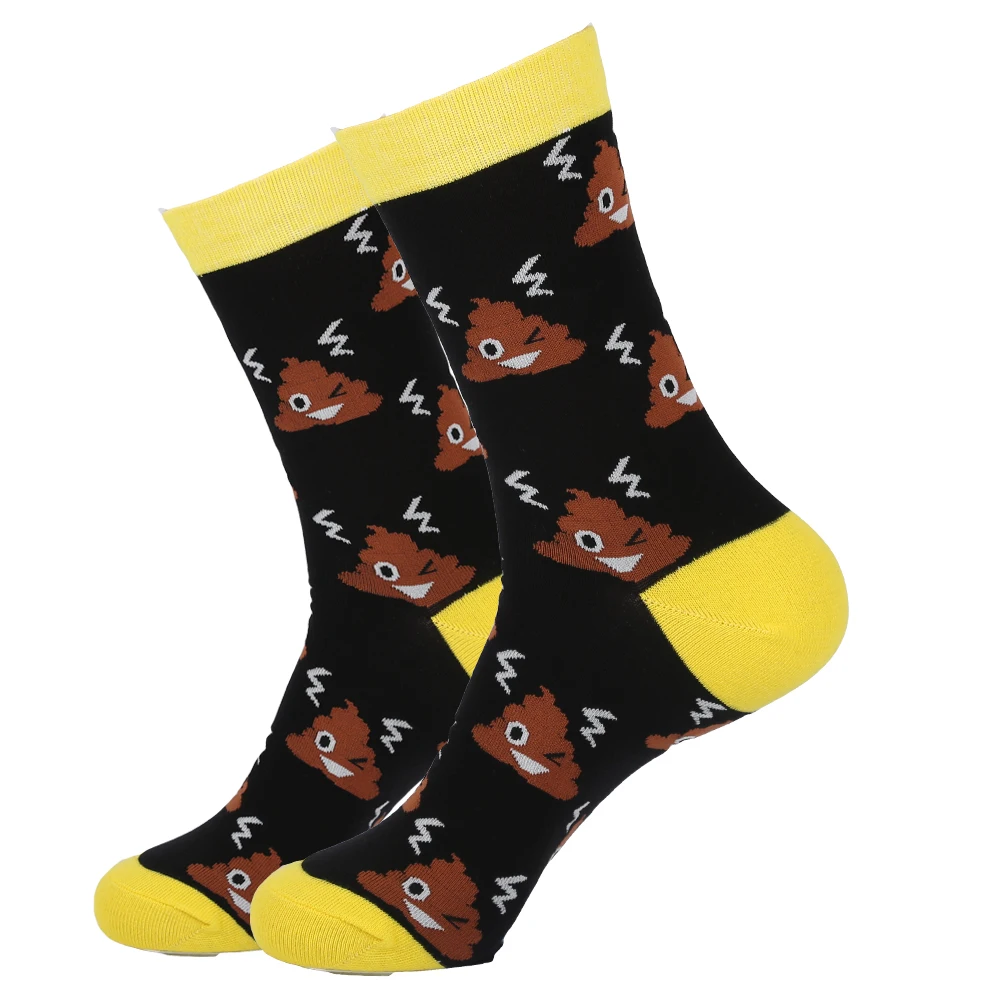 Chaussettes en coton pour hommes, Harajuku, Happy Hip Hop, Coloré, Drôle, Merde, Dinosaure, Sushi, Alien, Avocat, Cadeau de Noël, Nouveau, 2022