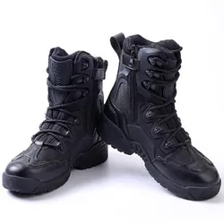 Leather Wearproof Breathable Mens Desert High Shoes Outdoor Climbing Hunting Hiking Training Boots