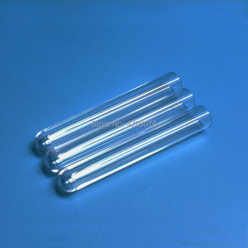 

12x100mm 50pcs/lot Plastic test tube without stopper PS labware for scientific experiment transparent lab tube round bottom