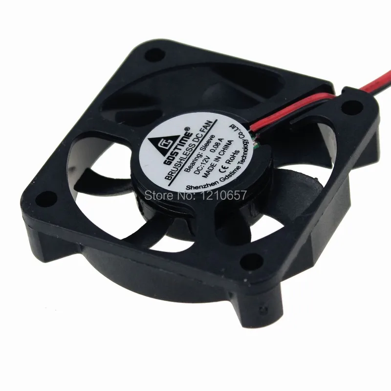 

20 Pieces LOT Gdstime Radiator Cooler Fans 50mm 50x50x10mm 5010 5cm 12V 2Pin DC Exhaust Cooling Fan