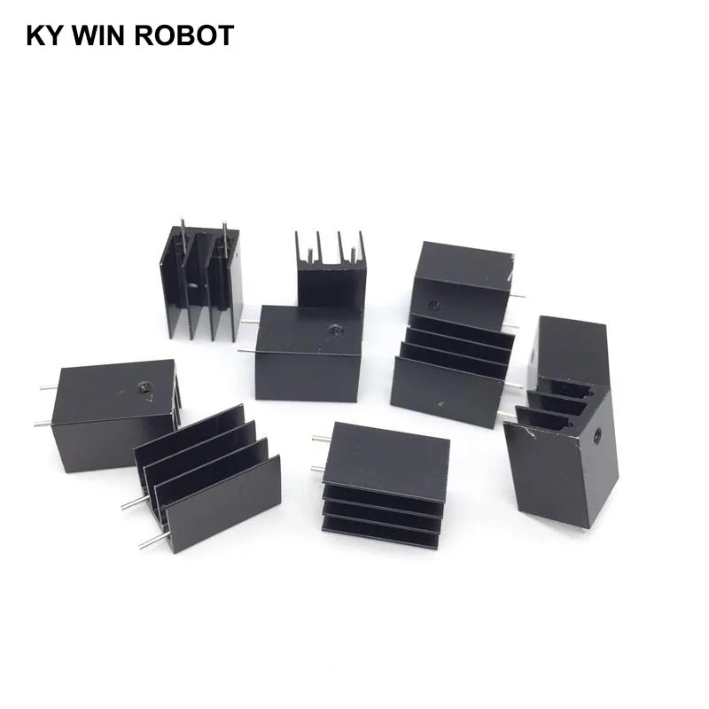 10 pcs Aluminium TO-220 Heatsink TO 220 Heat Sink Transistor Radiator TO220 Cooler Cooling 25*16.5*16MM With 2 Pins T