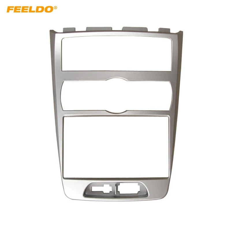 

FEELDO Car 2Din Radio Fascia Frame for Hyundai Rohens (UK Type/Auto AC/RHD) Dash Panel Frame Mount Kit #FD5135