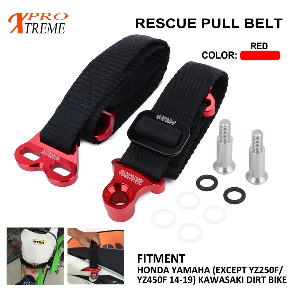 

Motorbike Dirt Bike Front & Rear Rescue Pulley Belt Band For HONDA YAMAHA KAWASAKI CR CRF XR YZ YZF WR WRF KX KXF KLX