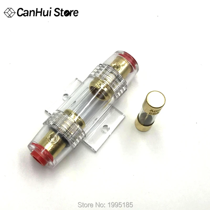 1set 30A 40A 50A 60A 70A 80A 100A AGU 10*38MM Fuse & Holder Car Audio Refit Fuse Holder Car Stereo Audio Circuit Breaker Inline