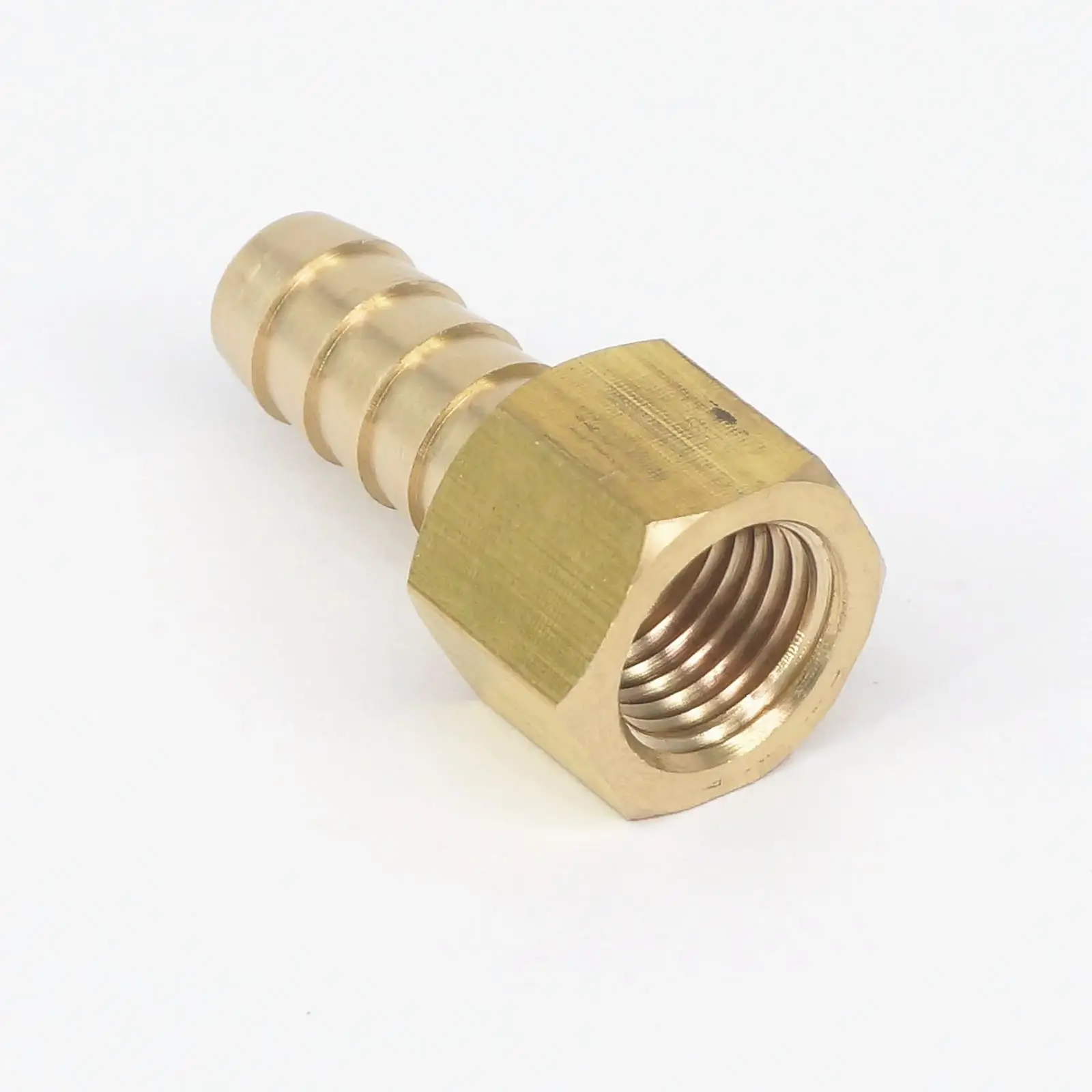 

1/4" NPT Female x 3/8" Hose Barbed Tail Brass Fuel Fittings Connectors Adapters Max Pressure 229 PSI