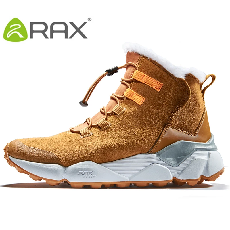 RAX Snow Boots Men Outdoor Sports Sneakers  for Men Women Hiking Boots Waterproof Plush Lining Trekking Boots Anti-slip Toursim