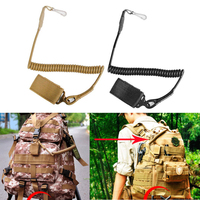 Molle Airsoft coil sling military elastic belt spring rope lanyard strap backpack bag gun handgun shooting hunt pistol tool