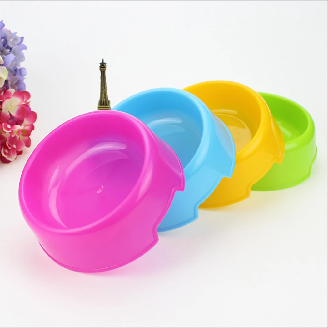 Safety Cute Multi-Purpose Candy Color Plastic Dog Bowls Feeding Water Food Puppy Feeder Cat Dog Bowls Pet Feeding Supplies