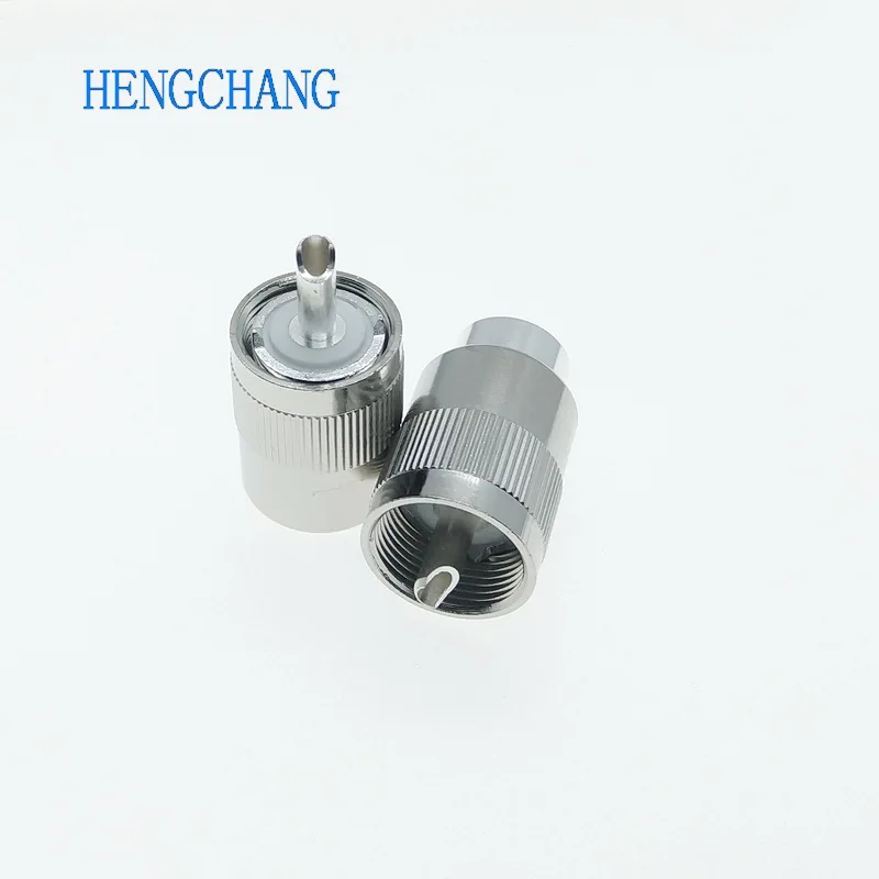 2pcs UHF Male PL259 connector for RG8 RG165 RG214 LMR400 50-7 Coaxial Cable M RF Connector