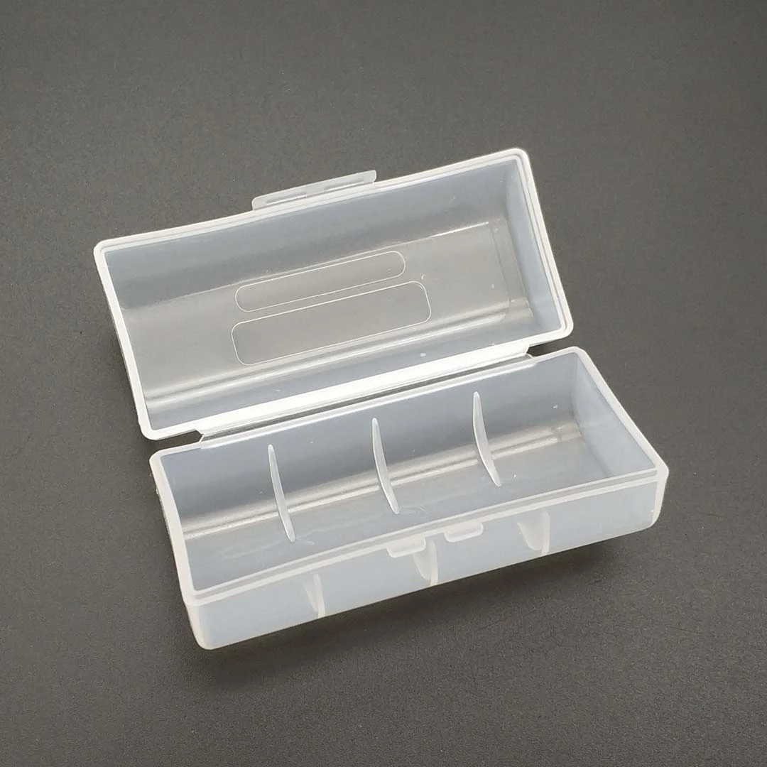 Estuche de plástico transparente soporte de batería caja de almacenamiento para 1 X estuche de almacenamiento de batería recargable 26650