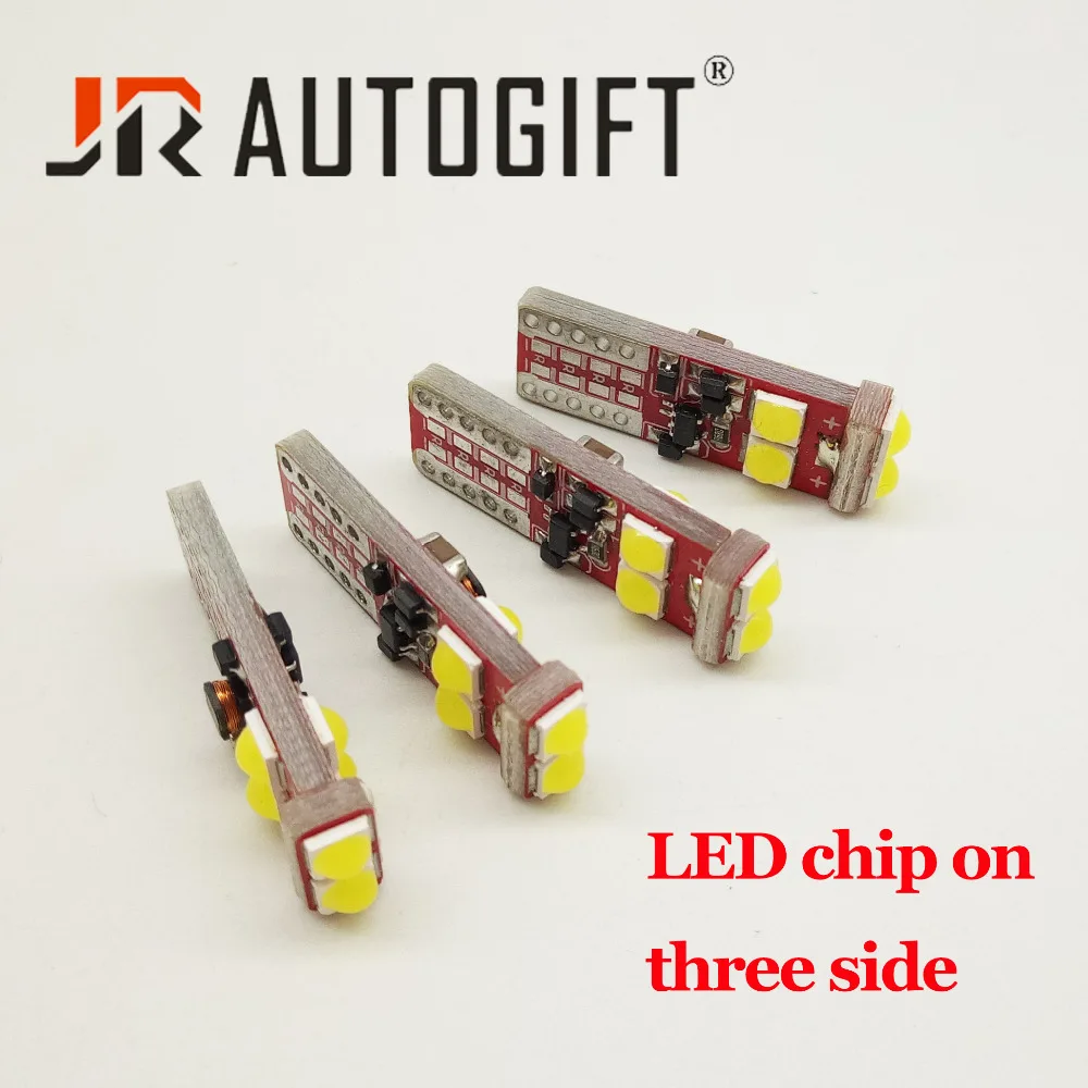 50pcs T10 led canbus 194 W5W 3535 6 LED CANBUS ERROR FREE 12-24V Car Wedge Tail Side Bulb Auto Parking Light Source Car-styling