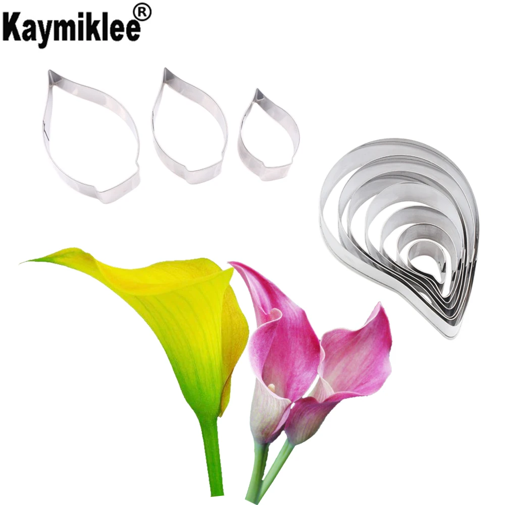 

Calla Petal Cutter Mould Wedding Party Cake Decorating Tools Fondant Sugarcraft Chocolate Candy Moulds CS241