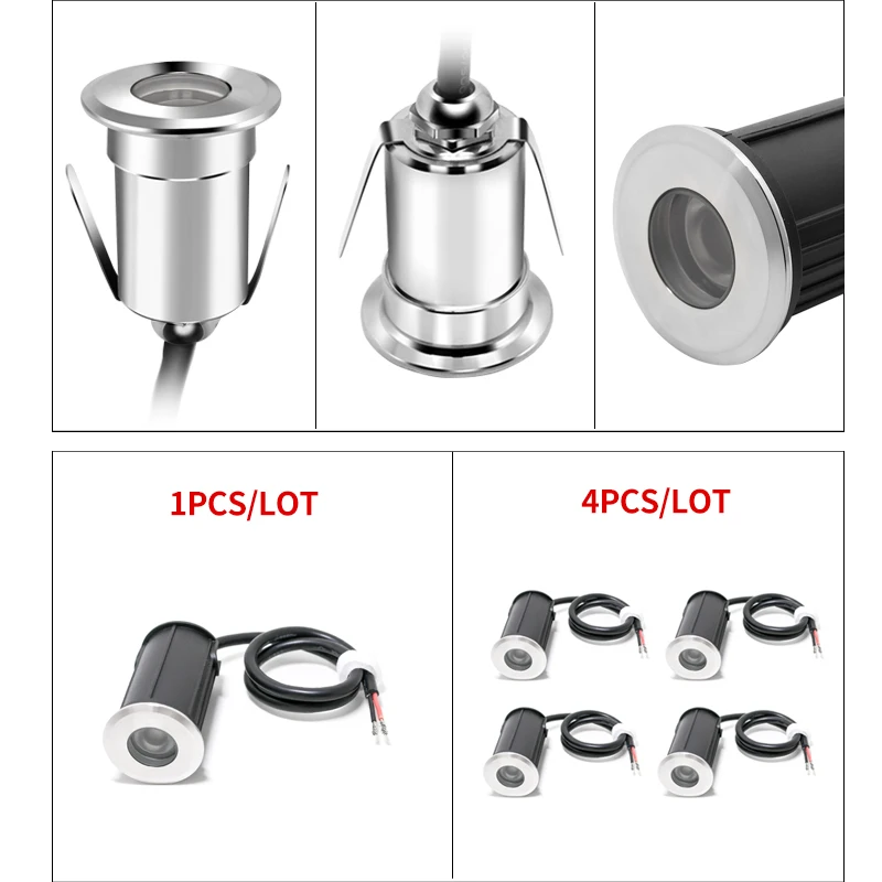 Led Ondergrondse Licht Ronde Rvs DC12-24V Spot Grond Ingebed Outdoor Tuin IP68 Waterdicht Fontein Overstroming Licht