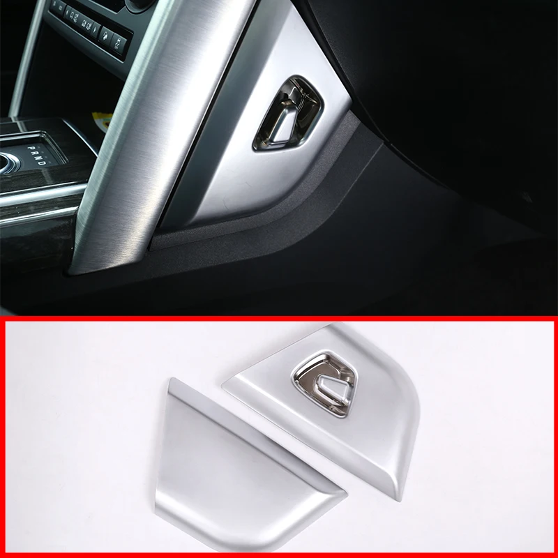 2pcs ABS Chrome Center Console Decoration Panel Cover Trim For Land Rover Discovery Sport 2015-2018 Car-styling