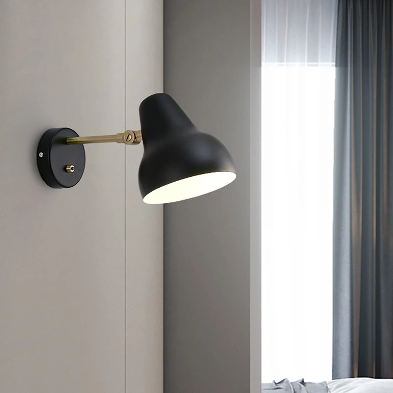 replica modern VL38 wall lights Nordic Denmark design creative black white wall lamp led bedroom fixtures