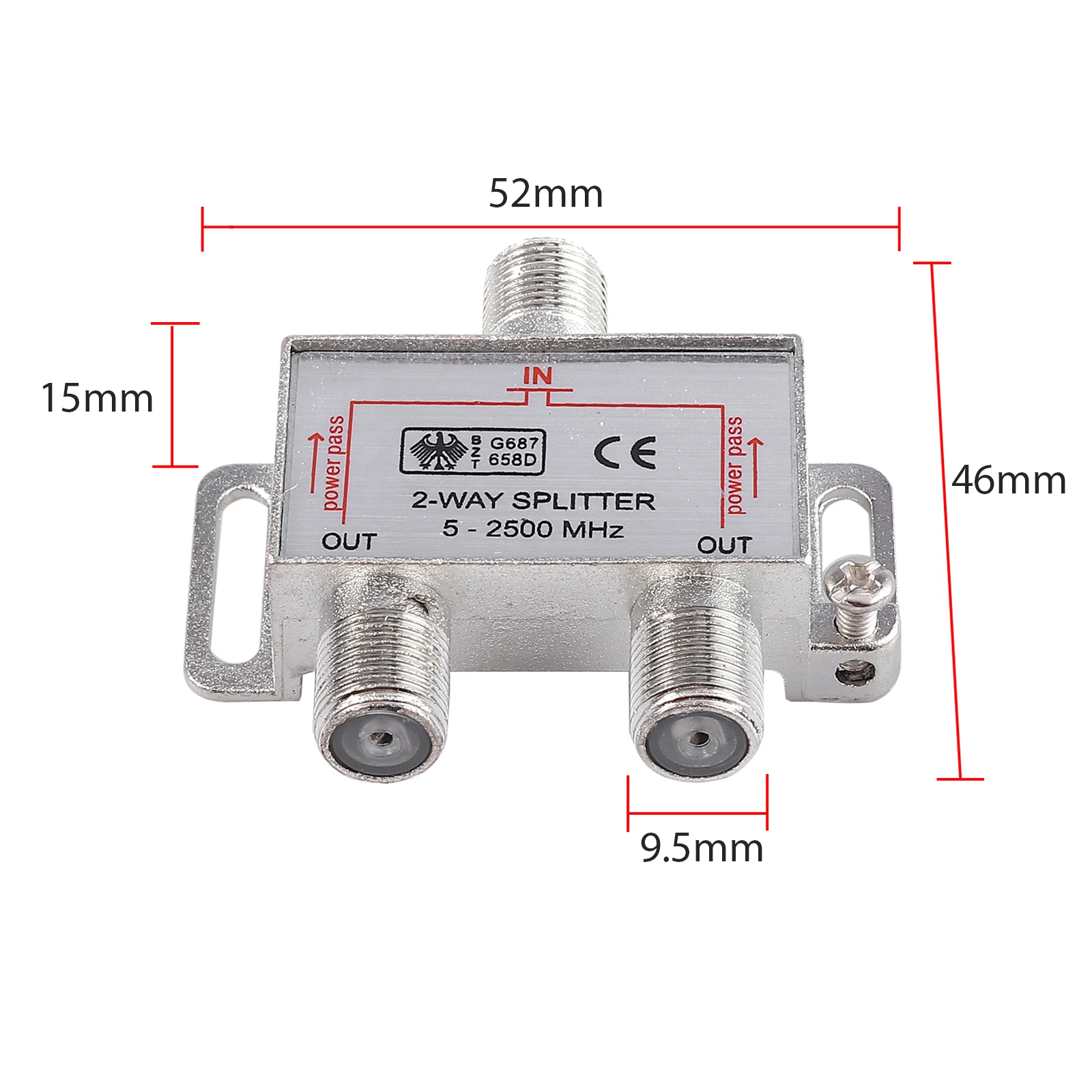 Esyonic 2 طريقة الفاصل اقناع كابل استقبال الأقمار الصناعية موكا 5-2500MHz F مضمنة موصل النجار لهوائي كابل التلفزيون النطاق العريض