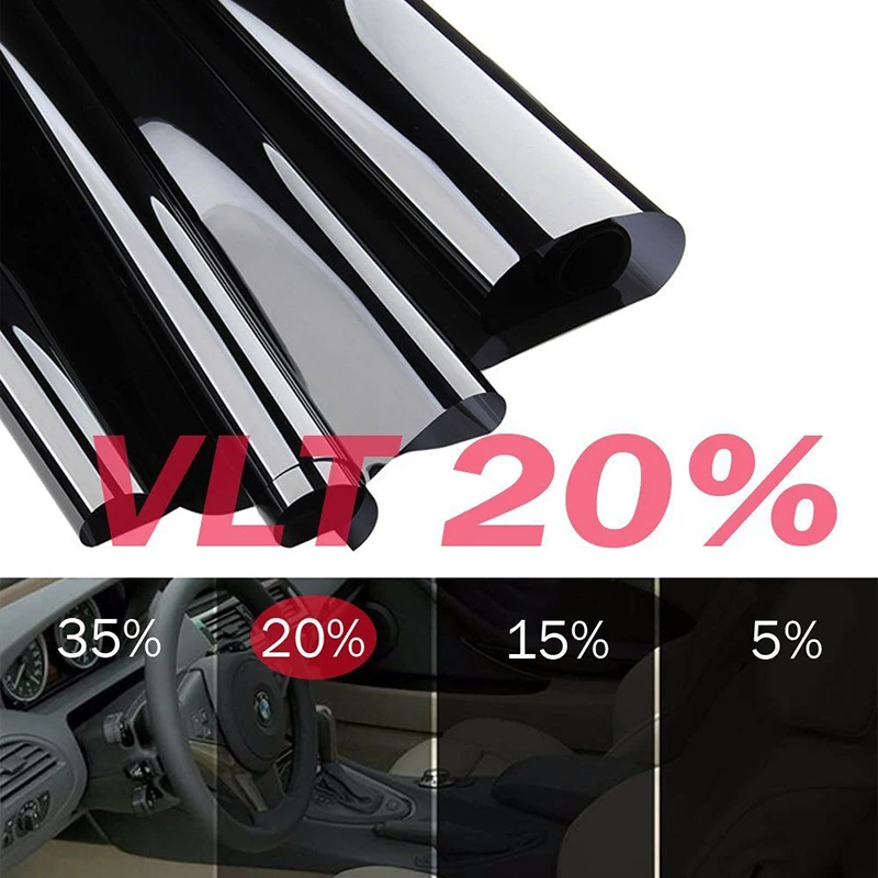 

50cmX152cm 2 mil VLT20% IR80% heat resistant Nano Ceramic glass tint car window film