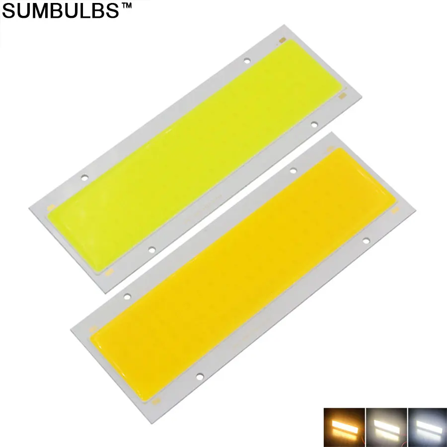 Dimmable 140x50MM 20W LED Light COB Strip Lamp 12V DC Super Bright Rectangle Bulb Warm Natural Cold White DIY for Lights